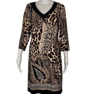 Chico's Brown/Black Animal‎ Print Dress